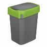 Бак для мусора "SMART BIN" 25л (333x269x457мм), с крышкой "маятник" (зеленый) 434214809