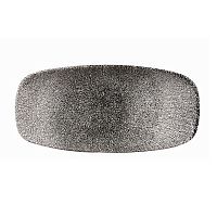 Блюдо прямоугольное CHEFS 26,9х12,7см, без борта, цвет Raku Quartz Black, Studio Prints RKBQXO101