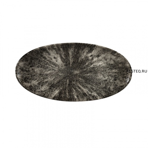 Блюдо овальное CHEFS 34,7х17,3см, без борта, цвет Stone Quartz Black, Studio Prints STQBOV351