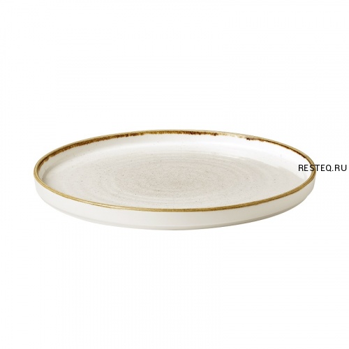 Тарелка мелкая d26см h2см, с прямым бортом, Chefs Plates, Stonecast, цвет Barley White SWHSWP261