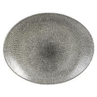 Блюдо овальное 27х22,9см, без борта, цвет Raku Quartz Black, Studio Prints RKBQOP581