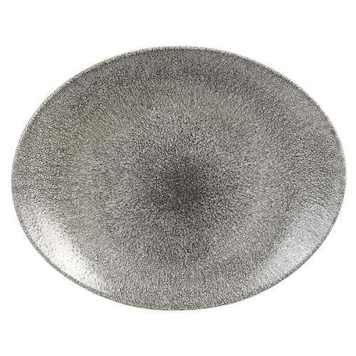 Блюдо овальное 27х22,9см, без борта, цвет Raku Quartz Black, Studio Prints RKBQOP581