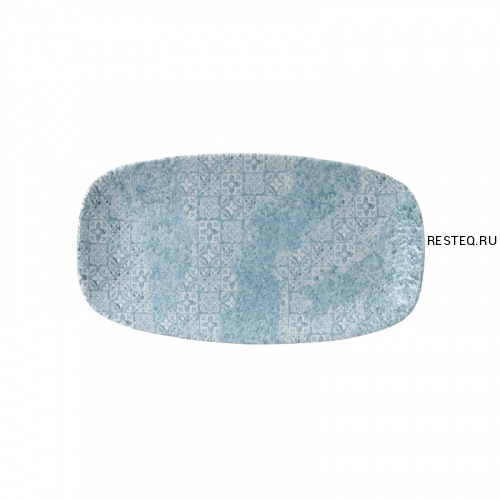 Блюдо прямоугольное CHEFS 29,8х15,3см, без борта, Vintage Prints Med Tiles, цвет Aquamarine MTAQXO11