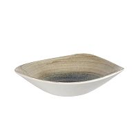 Салатник треугольный 0,60л d23,5см, без борта, Stonecast Aqueous, цвет Bayou SABTTRB91