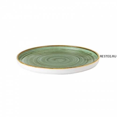 Тарелка мелкая CHEFS Walled d21см h2см, с прямым бортом, Stonecast, цвет Samphire Green SSGSWP211