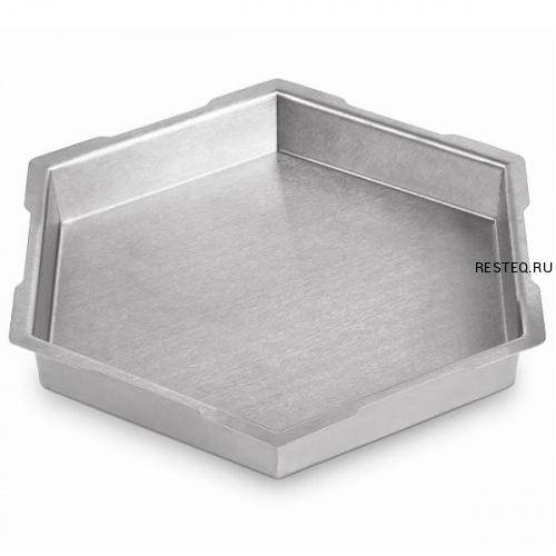 Поднос сервировочный HONEYCOMB Small d35,6см h3,8см, шестиугольный, для льда, нерж.сталь SM122