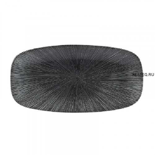 Блюдо прямоугольное CHEFS 35,5х18,9см, без борта, цвет Agano Black, Studio Prints AGBLXO141