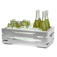 База нейтральная для бутылок MULTI-CHEF 54,9х34,5см h17,8см, с коробом для льда, нерж.сталь/акрил SM
