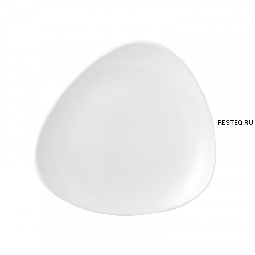 Тарелка мелкая треугольная 26,5см, без борта, Vellum, цвет White полуматовый WHVMTR101