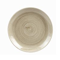 Тарелка мелкая 21,7см, без борта, Stonecast Patina, цвет Antique Taupe PAATEVP81