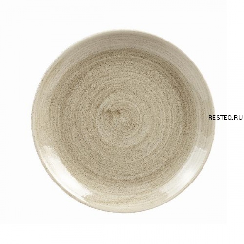 Тарелка мелкая 21,7см, без борта, Stonecast Patina, цвет Antique Taupe PAATEVP81