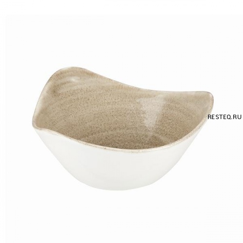 Салатник треугольный 0,26л d15,3см, без борта, Stonecast Patina, цвет Antique Taupe PAATTRB61