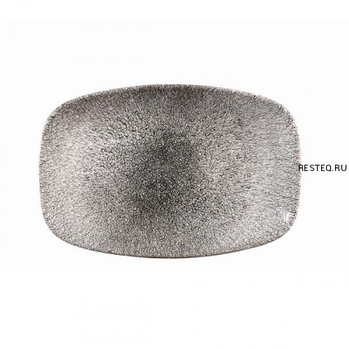 Блюдо прямоугольное CHEFS 23,7х15,7см, без борта, цвет Raku Quartz Black, Studio Prints RKBQOBL21
