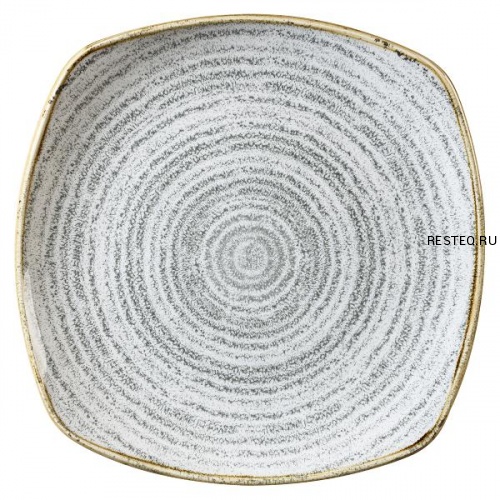 Тарелка мелкая квадратная 25,2см, без борта, цвет Stone Grey, Studio Prints SPSGSP111