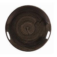 Тарелка мелкая 26см, без борта, Stonecast Patina, цвет Iron Black PAIBEV101