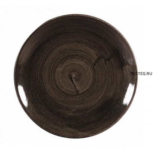 Тарелка мелкая 26см, без борта, Stonecast Patina, цвет Iron Black PAIBEV101