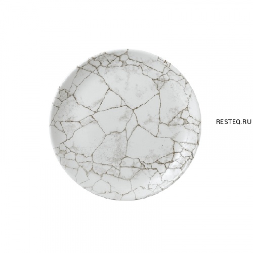 Тарелка мелкая 26см, без борта, цвет Kintsugi Agate Grey, Studio Prints KTAGEV101