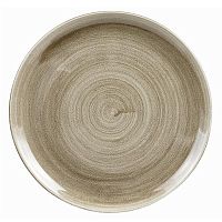 Тарелка мелкая d32,4см, без борта, Stonecast Patina, цвет Antique Taupe PAATEV121