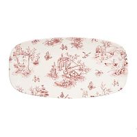 Блюдо прямоугольное CHEFS 29,8х15,3см, без борта, Vintage Prints, цвет Cranberry Toile TOCXO111