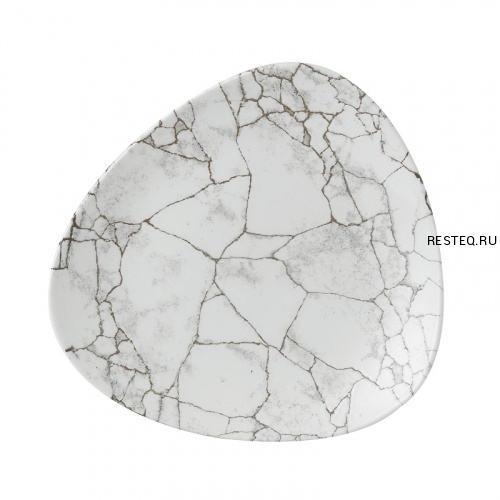 Тарелка мелкая треугольная 26,5см, без борта, цвет Kintsugi Agate Grey, Studio Prints KTAGTR101