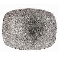 Блюдо прямоугольное CHEFS 26,1х20,2см, без борта, цвет Raku Quartz Black, Studio Prints RKBQOBL31