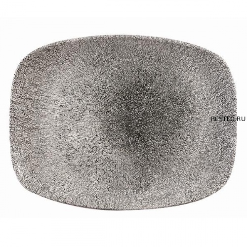Блюдо прямоугольное CHEFS 26,1х20,2см, без борта, цвет Raku Quartz Black, Studio Prints RKBQOBL31