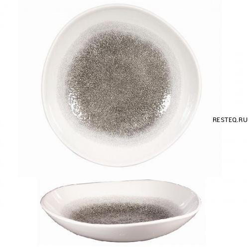 Салатник "Волна" 1,10л d25,3см, без борта, цвет Raku Quartz Black, Studio Prints RKBQOGB11