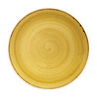 Тарелка мелкая 26см, без борта, Stonecast, цвет Mustard Seed Yellow SMSSEV101