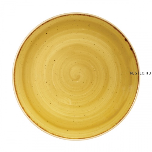 Тарелка мелкая 26см, без борта, Stonecast, цвет Mustard Seed Yellow SMSSEV101