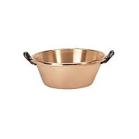 Миска медная для варенья 9,0л d38см h15см, с чугунными ручками 6200.38N