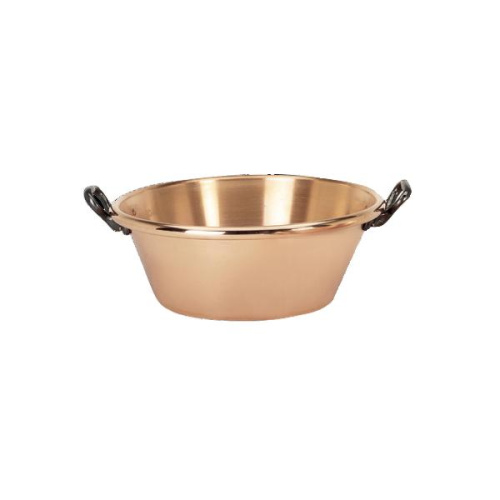 Миска медная для варенья 9,0л d38см h15см, с чугунными ручками 6200.38N