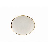 Блюдо овальное 19,2см, без борта, Stonecast, цвет Barley White SWHSOP71
