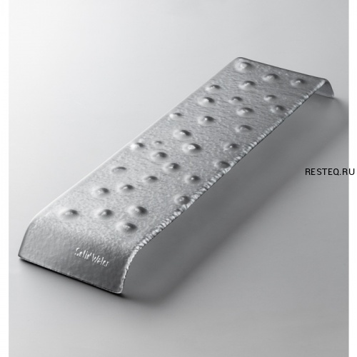 *Подиум 35х9,5см h3см, матовый, с фактурой, стекло, серия TOP, цвет серый TOP-M-GR-MAT