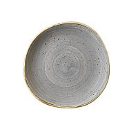 Тарелка мелкая "Волна" 21см, без борта, Stonecast, цвет Peppercorn Grey SPGSOG81