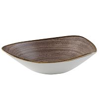 Салатник треугольный 0,60л d23,5см, без борта, Stonecast Raw, цвет Brown SRBRTRB91