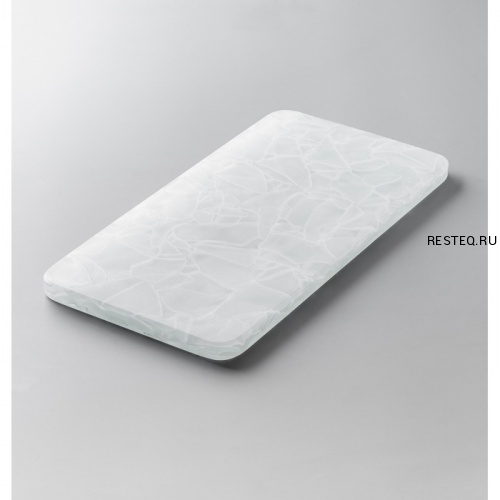 *Доска сервировочная 27х13,5см, стекло, серия FREEZE SLAB, цвет белый FS-M-WT