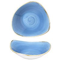 Салатник треугольный 0,37л d18,5см, без борта, Stonecast, цвет Cornflower Blue SCFSTRB71