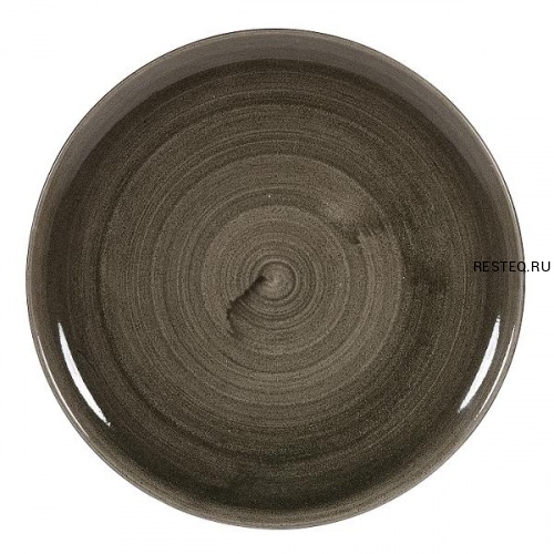 Тарелка мелкая d32,4см, без борта, Stonecast Patina, цвет Iron Black PAIBEV121