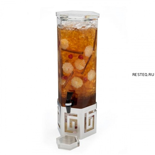Диспенсер BEVERAGE для сока, 7,6л 18,4х18,4см h61,3см, нерж.сталь/акрил LD115