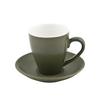 Чашка кофейная высокая 200мл (блюдце 14см), BEVANDE цвет Sage 978243