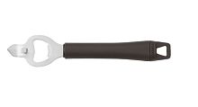 Открывалка д/бутылок; пластик, сталь нерж.; L=20см; черный,металлич. 48280-02