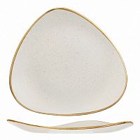 Тарелка мелкая треугольная 31,1см, без борта, Stonecast, цвет Barley White SWHSTR121