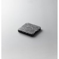 *Доска сервировочная 9х9см, стекло, серия FREEZE SLAB, цвет серый FS-XS-GR