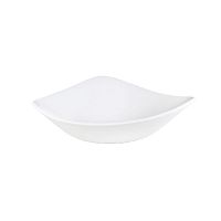 Салатник треугольный 0,37л d18,5см, без борта, Vellum, цвет White полуматовый WHVMTRB71