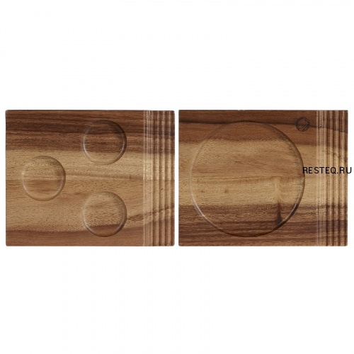 Блюдо деревянное 17,7х14,2см, двухстороннее, Buffet Wood ZCAWDBH11