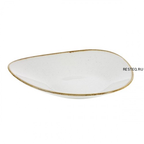Салатник треугольный мелкий 27,2х26,7см, без борта, Stonecast, цвет Barley White SWHSTB271