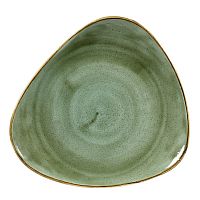 Тарелка мелкая треугольная 31,1см, без борта, Stonecast, цвет Samphire Green SSGSTR121