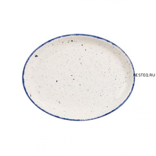 Блюдо овальное 25,4см, без борта, Stonecast Hints, цвет Indigo Blue SHBID101