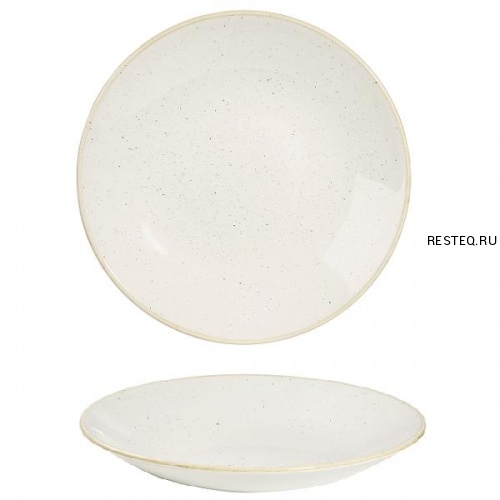 Тарелка глубокая 25,5см h3,5см, без борта, Stonecast, цвет Barley White SWHSPD251