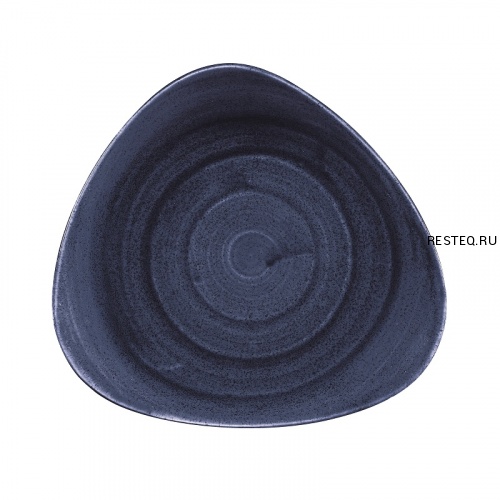 Тарелка мелкая треугольная 22,9см, без борта, Stonecast Patina, цвет Cobalt Blue PABLTR91